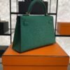 Hermes Mini Kelly II Epsom Vert Vertigo Gold Hardware Bag