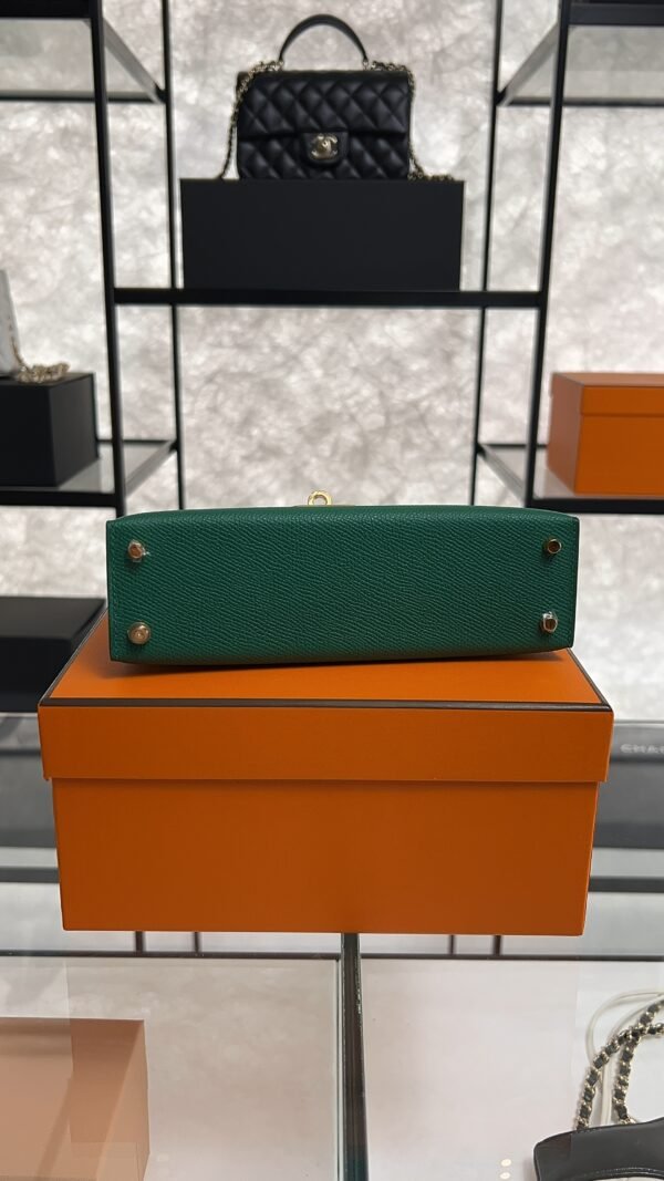 Hermes Mini Kelly II Epsom Vert Vertigo Gold Hardware Bag