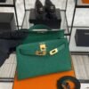 Hermes Mini Kelly II Epsom Vert Vertigo Gold Hardware Bag