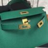 Hermes Mini Kelly II Epsom Vert Vertigo Gold Hardware Bag