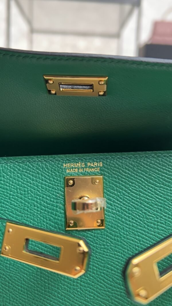 Hermes Mini Kelly II Epsom Vert Vertigo Gold Hardware Bag