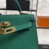 Hermes Mini Kelly II Epsom Vert Vertigo Gold Hardware Bag