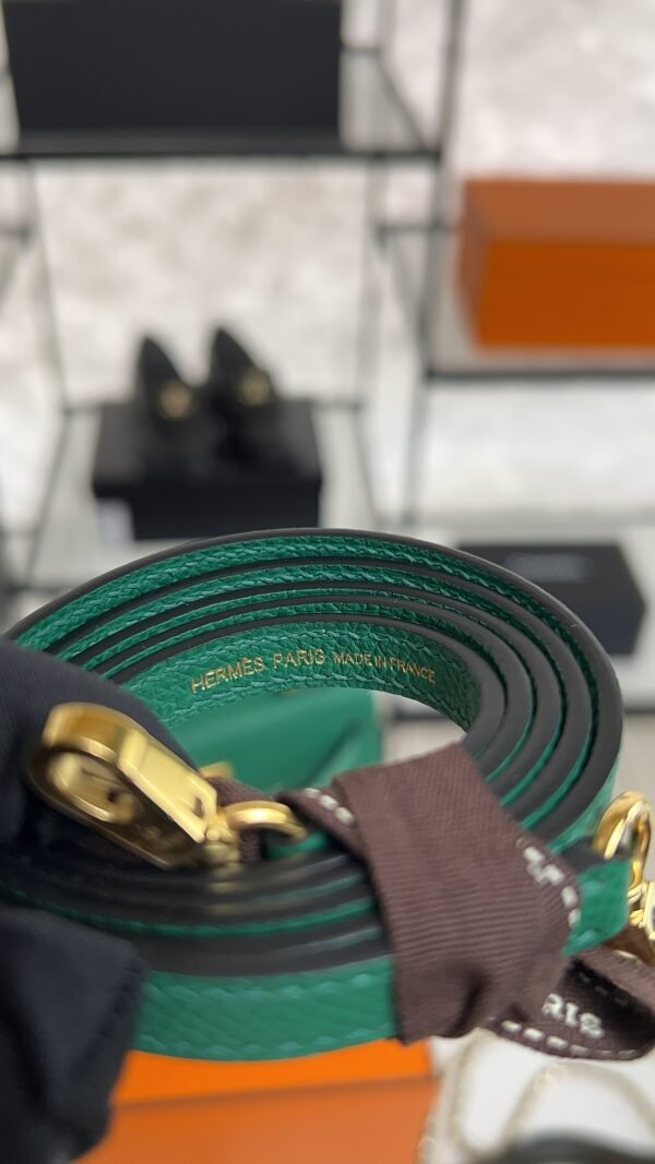 Hermes Mini Kelly II Epsom Vert Vertigo Gold Hardware Bag