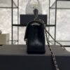 Chanel Lambskin Quilted Mini Top Handle Rectangular Flap Black