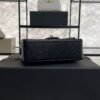 Chanel Lambskin Quilted Mini Top Handle Rectangular Flap Black