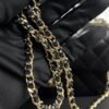 Chanel Lambskin Quilted Mini Top Handle Rectangular Flap Black