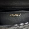 Chanel Lambskin Quilted Mini Top Handle Rectangular Flap Black
