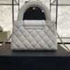 CHANEL KELLY 25C White Handle Shopping Bag