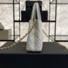 CHANEL KELLY 25C White Handle Shopping Bag