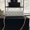 CHANEL KELLY 25C White Handle Shopping Bag