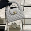 CHANEL KELLY 25C White Handle Shopping Bag