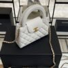 CHANEL KELLY 25C White Handle Shopping Bag