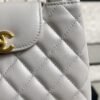 CHANEL KELLY 25C White Handle Shopping Bag