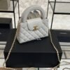 CHANEL KELLY 25C White Handle Shopping Bag