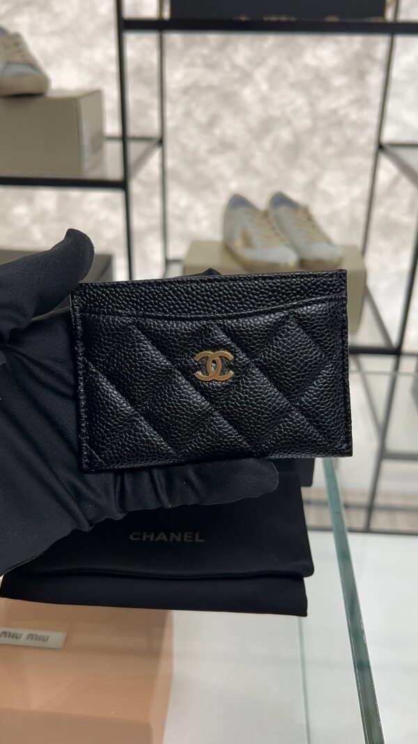 Chanel Caviar Quilted Card Holder Black