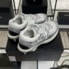 Chanel Fabric Laminated Calfskin Stretch CC Sneakers White Silver