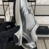 Chanel Fabric Laminated Calfskin Stretch CC Sneakers White Silver