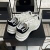 Chanel Suede Calfskin Womens CC Sneakers White Black