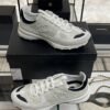 Chanel Suede Calfskin Womens CC Sneakers White Black