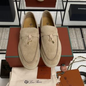 Loro Piana Summer Charms Walk Loafer Beige