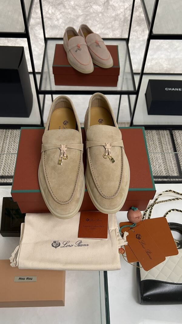Loro Piana Summer Charms Walk Loafer Beige