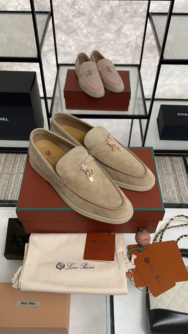 Loro Piana Summer Charms Walk Loafer Beige