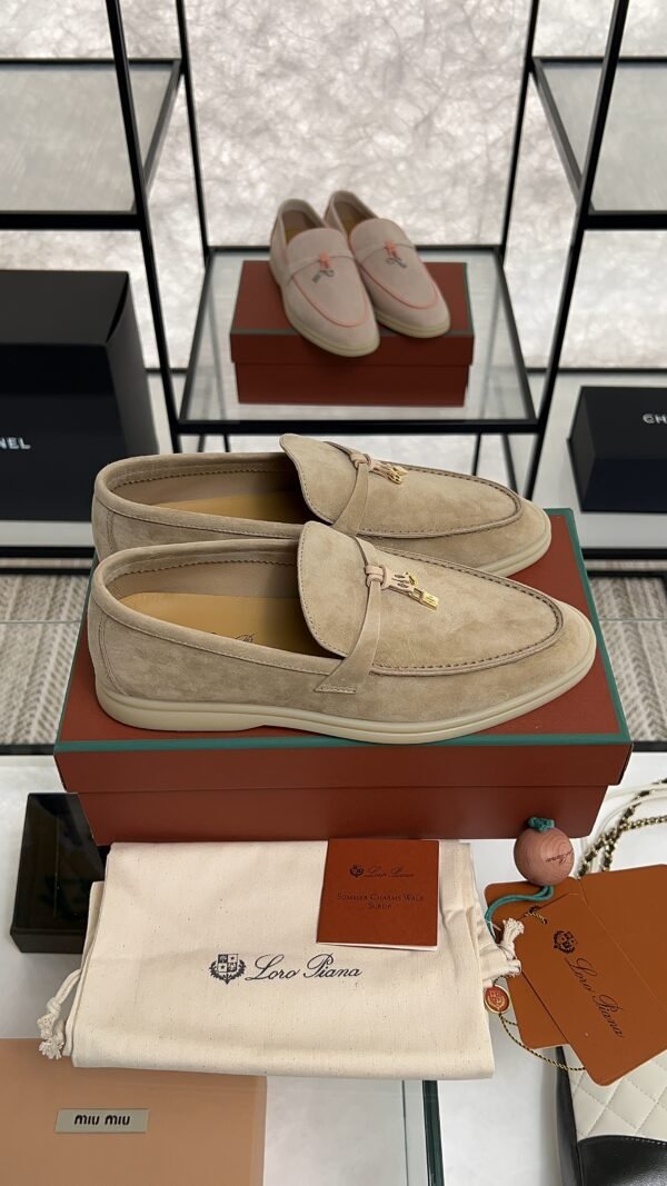 Loro Piana Summer Charms Walk Loafer Beige