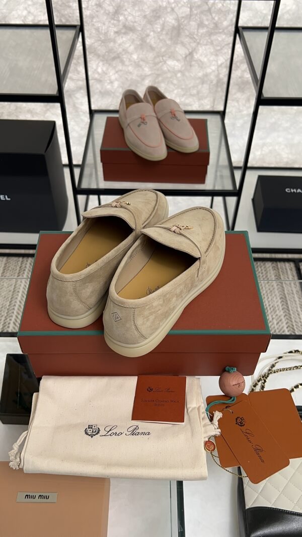 Loro Piana Summer Charms Walk Loafer Beige