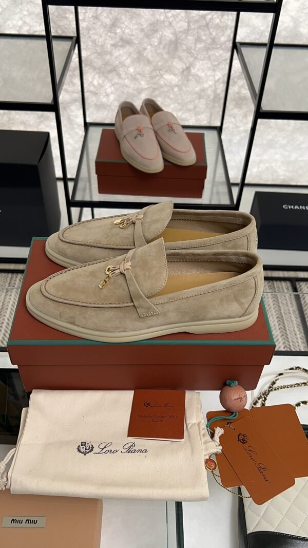 Loro Piana Summer Charms Walk Loafer Beige