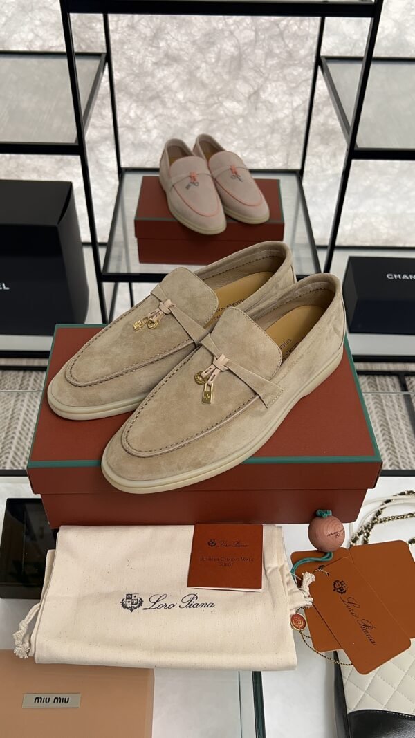 Loro Piana Summer Charms Walk Loafer Beige