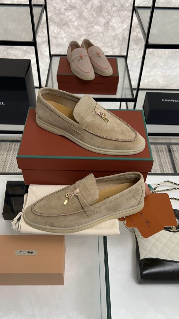 Loro Piana Summer Charms Walk Loafer Beige