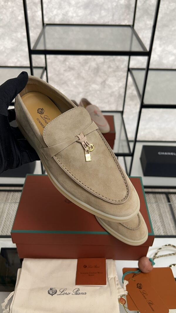 Loro Piana Summer Charms Walk Loafer Beige