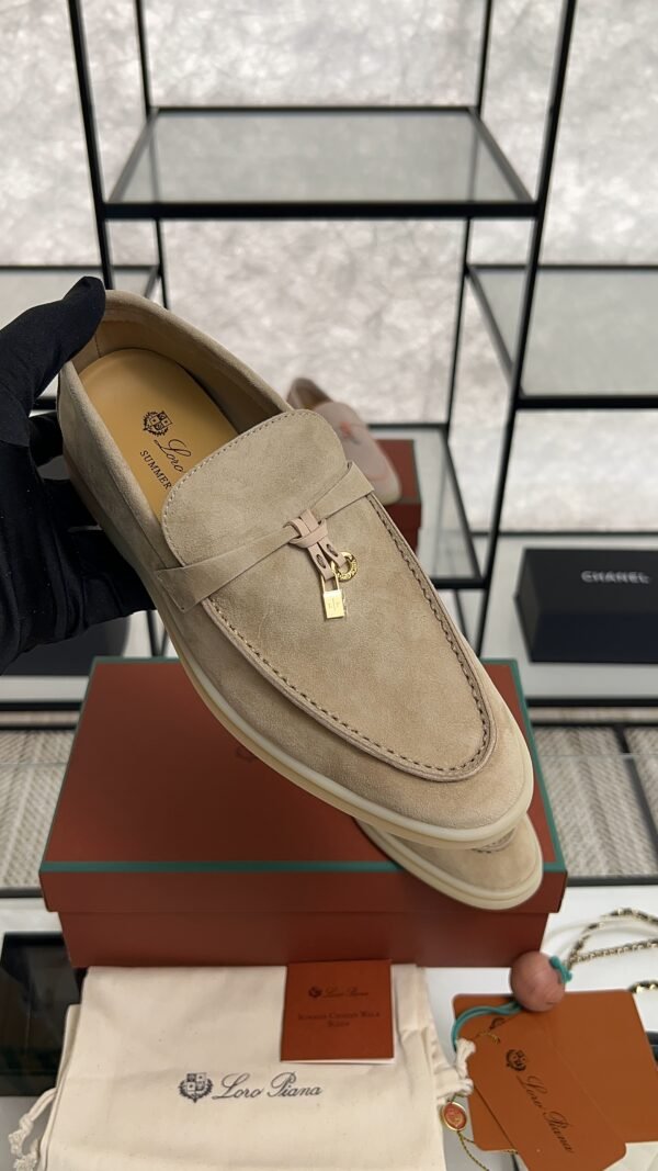 Loro Piana Summer Charms Walk Loafer Beige