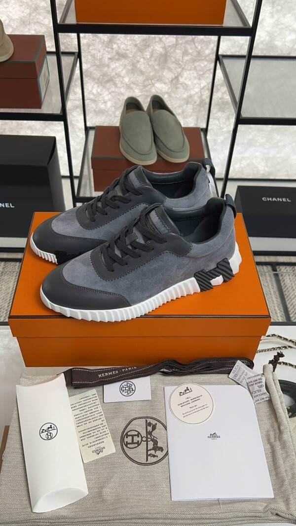 HERMES Bouncing sneake gris orage Men