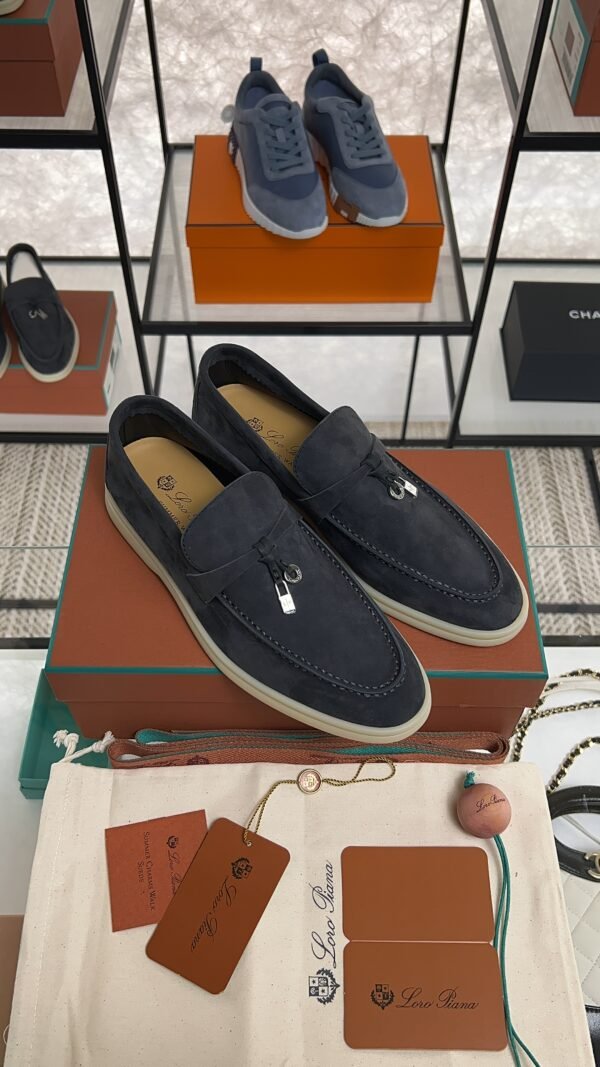 Loro Piana Summer Charms Walk Loafer Argo Blue Melange (W948)