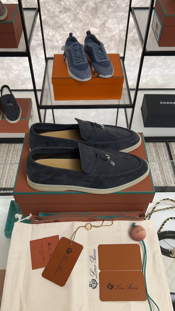 Loro Piana Summer Charms Walk Loafer Argo Blue Melange (W948)