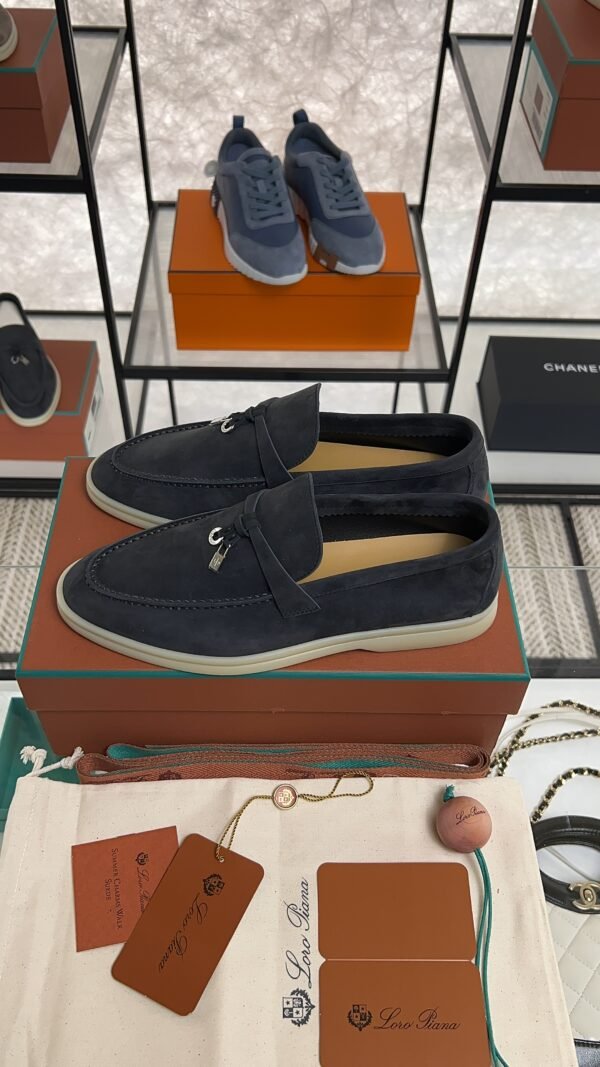 Loro Piana Summer Charms Walk Loafer Argo Blue Melange (W948)