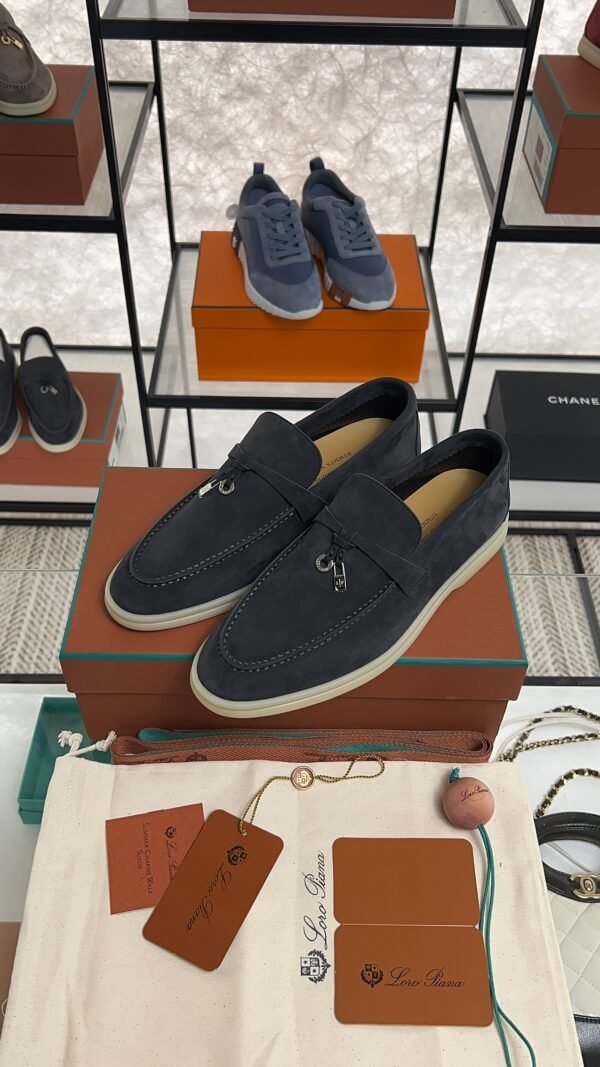 Loro Piana Summer Charms Walk Loafer Argo Blue Melange (W948)