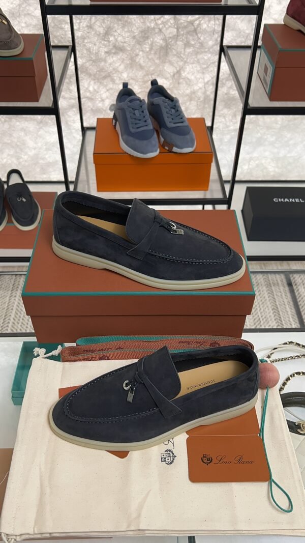 Loro Piana Summer Charms Walk Loafer Argo Blue Melange (W948)