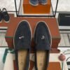 Loro Piana Summer Charms Walk Loafer Argo Blue Melange (W948)