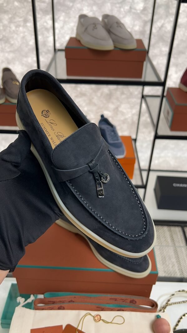 Loro Piana Summer Charms Walk Loafer Argo Blue Melange (W948)