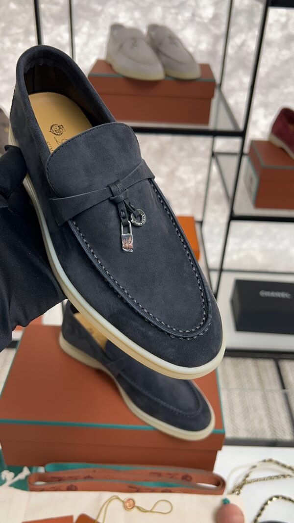 Loro Piana Summer Charms Walk Loafer Argo Blue Melange (W948)