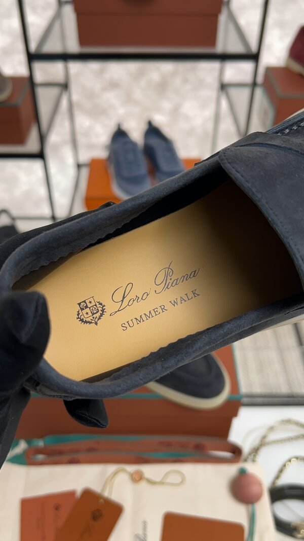 Loro Piana Summer Charms Walk Loafer Argo Blue Melange (W948)