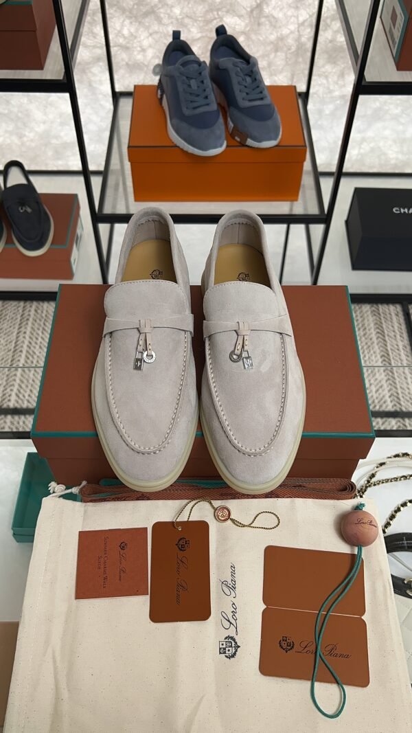 Loro Piana Summer Charms Walk Loafer Light beige