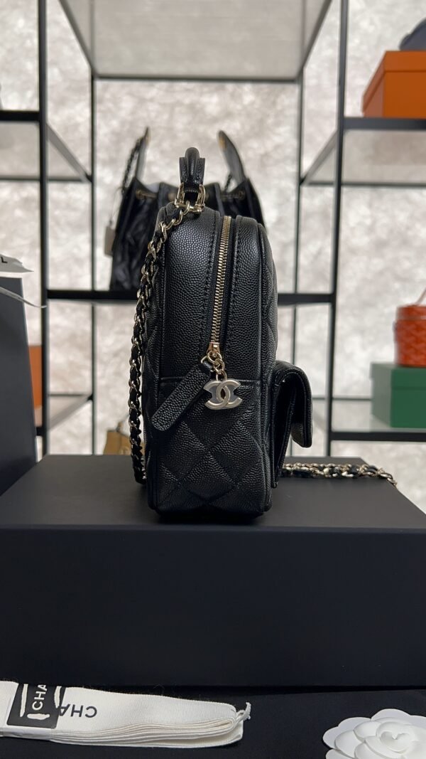 Chanel Mini Black Caviar Classic Backpack