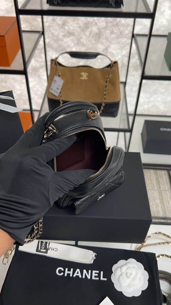 Chanel Mini Black Caviar Classic Backpack