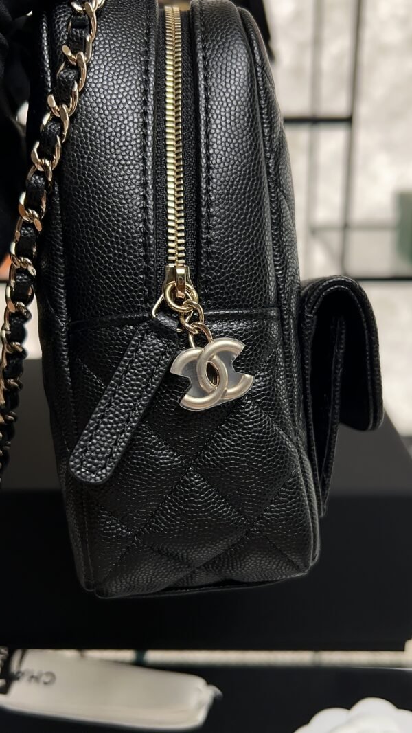 Chanel Mini Black Caviar Classic Backpack