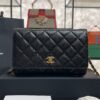Chanel Caviar Quilted CC Turnlock Wallet On Chain WOC Black