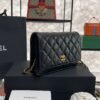 Chanel Caviar Quilted CC Turnlock Wallet On Chain WOC Black