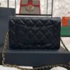 Chanel Caviar Quilted CC Turnlock Wallet On Chain WOC Black